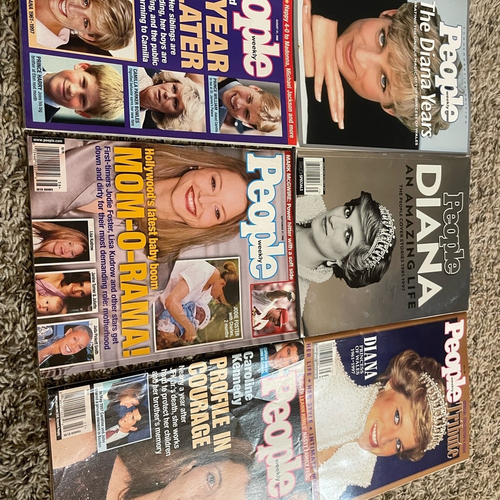 People Magazine Collection Featuring Princess Diana